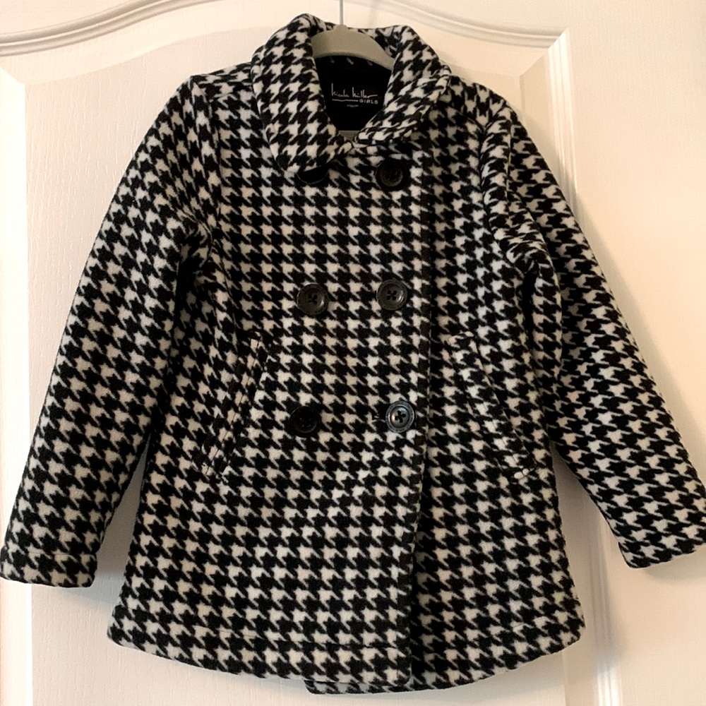 Nicole Miller girls fleece houndstooth coat size xxs (2/3)